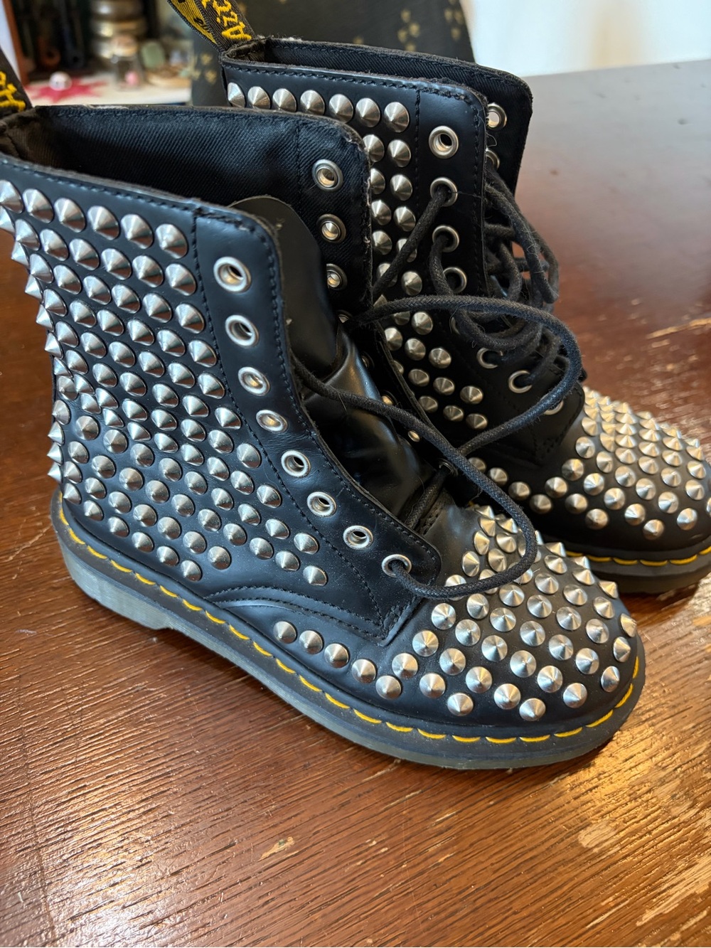 RARE! Size 4 Dr. Marten’s Studded Black Boots. never worn.